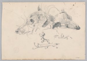 köpek ve aslan by Robert Frederick Blum