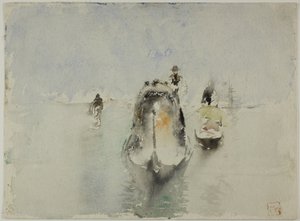 Gondol, Büyük Kanal, Venedik by Robert Frederick Blum