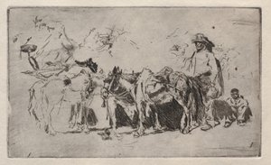 İnsanlar ve Eşekler, Roma by Robert Frederick Blum