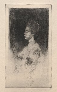 Japon Bir Kızın Profil Kafası by Robert Frederick Blum