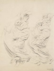 Muhtemelen Moods to Music duvar resmi için perdelik taslağı, 1893-95 (devetüyü dokuma kağıt üzerinde grafit ve sarı kalem) by Robert Frederick Blum