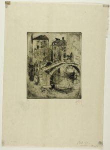 Venedik Kanalı ve Köprüleri by Robert Frederick Blum