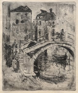 Venedik Kanalı ve Köprüleri by Robert Frederick Blum