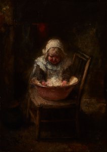 Yıkama Günü (tuval üzerine yağlı boya) by Robert Gemmell Hutchison