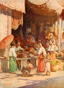 Bir Burma pazarında by Robert George Talbot Kelly