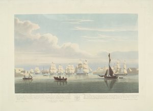 On İki Hollanda Ticaret Gemisinin Portsmouth Limanından Ayrılışı, 1833 (Levha 1) Ambargodan taburcu edilen 12 Nederlandsche Koopvaardy Gemisinin 2.d Haziran 1833