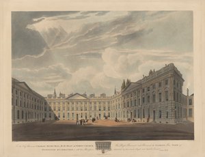 Peckwater Dörtgeni, Christ Church, Oxford by Robert Havell