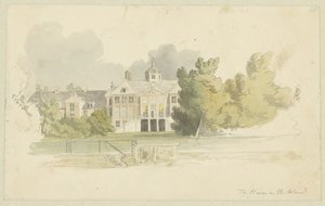 Aquatints serisi için Huis ten Bosch Tasarımlarının görünümü Flanders ve Hollanda'daki eskizler (seri başlığı) by Robert Hills