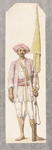 Rocket Man of Tipoo Sultan (1750-99), c.1793-4 (wc on paper) by Robert Hone