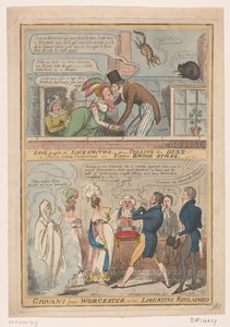 Huwelijk van de markies van Worcester ve Anne Francis Culling Smith üzerinde spotprent, 1822 Aşk, Çilingirlere -veya- dükü itlaf etmeye güler!!! Worcester