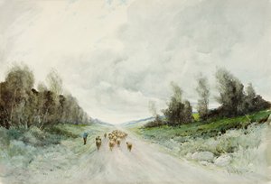 Bir Northumberland Yolu (kağıt üzerinde wc) by Robert J. Hewitt
