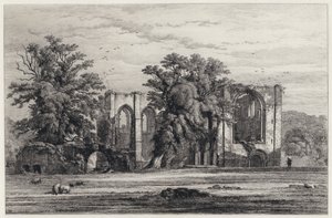 Furness Manastırı (gravür) by Robert Kent (after) Thomas