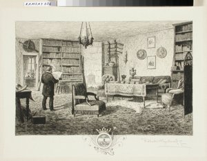 Adolf Erik Nordenskjöld kütüphanesinde by Robert Ludvig Haglund