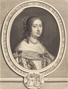 Avusturya Anne, Fransa Kraliçesi ve Navarre by Robert Nanteuil after Pierre Mignard I
