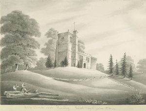 Arley Kilisesi: sepya çizimi, 1824 by Robert Noyes