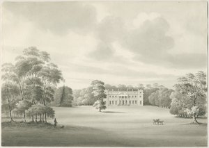 Chillington Hall: sepya çizimi