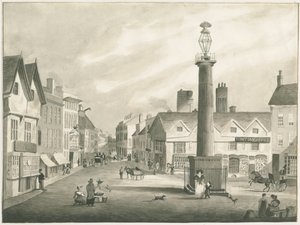 Wolverhampton - Pazar Yeri ve [19. yüzyılın ortası] (çizim)