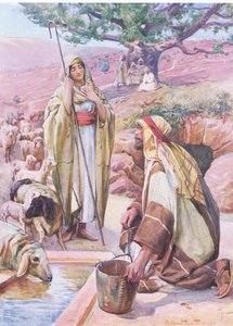 Kuyudaki Rachel, Thomas Nelson tarafından yayınlanan İncil Resimli Kitaptan, c.1950