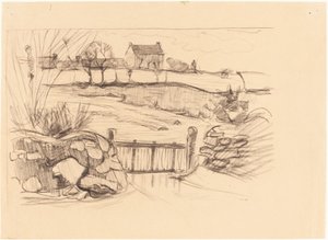 Çiftlik Evi Kapısı, Pont-Aven by Robert Polhill Bevan