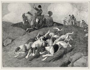 Avlanma sahnesi (lito) by Robert Polhill Bevan