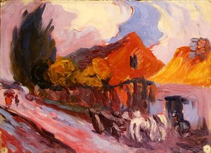Polonyalı Smithy (tuval üzerine yağlı boya) by Robert Polhill Bevan