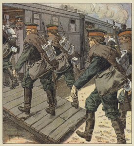 Rus birliklerinin gemiye alınması by Robert Salles