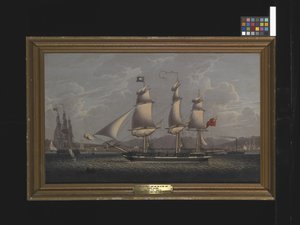 Clyde'da Bir İngiliz Paket Gemisi (tuval üzerine yağlıboya) by Robert Salmon