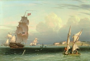 Dışarı Çıkan Gemi, Fort Independence, Boston Limanı, 1832