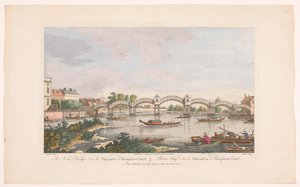 Hampton ve East Molesey arasındaki Thames Nehri üzerindeki Hampton Court Köprüsü