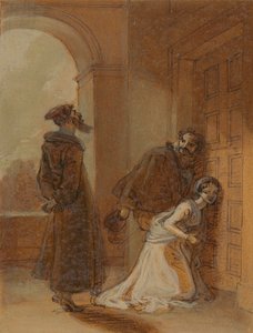 Feste, Malvolio'ya hitap eden Sir Topas olarak by Robert Smirke