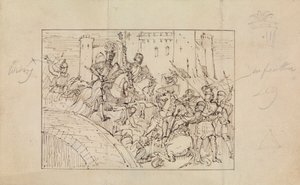 Atlarla Savaşta Zırhlı Şövalyelerin İncelenmesi by Robert Smirke