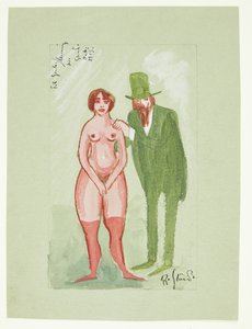 pembe bayan ve yeşil adam by Robert Storm Petersen