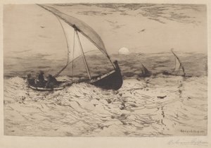 Eve Dönen Napoli Balıkçı Tekneleri by Robert Swain Gifford