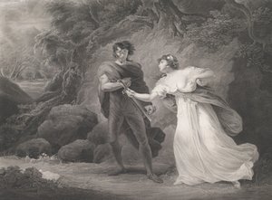 Pisanio ve Imogen Shakespeare, Cymbeline, Act 3, Scene 4..., ilk kez 1801
