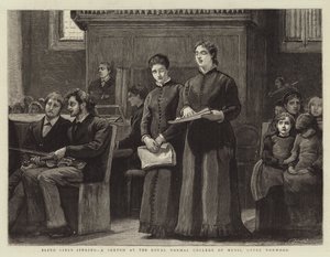 Kör Kızlar şarkı söylüyor, Royal Normal College of Music, Upper Norwood'da bir Eskiz