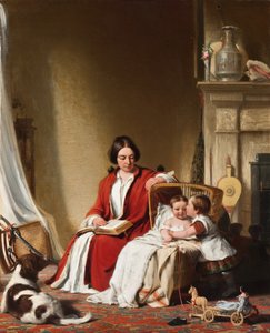 Bayan Bradford Ripley Alden ve Çocukları by Robert Walter Weir