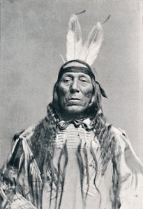 Bir Sioux Kızılderilisinin tam yüz görünümü, 1912