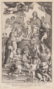 Azizler ile Bakire ve Çocuk, c. 1720-1730. by Robert van Audenaerd