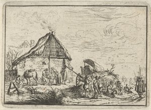 Askerler samanlıkta Kampların olduğu manzaralar (dizi başlığı) by Robert van den Hoecke