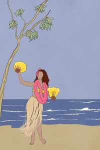 Hula Kızı, 2022 (dijital)