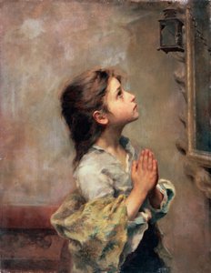 Dua Eden Kız, 19. yüzyıl İtalyan tablosu. by Roberto Ferruzzi