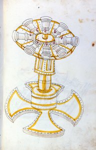 Savaş sanatı: askeri makinelerin incelenmesi. dönen top, mühendis Roberto Valturio (1405-1483?) by Roberto Valturio