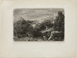 Dağ Havuzunda Yıkananlar by Rodolphe Bresdin