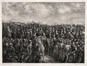 Sezar ve Tutsakları, 1878. by Rodolphe Bresdin