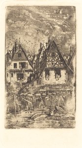 Köy girişi by Rodolphe Bresdin