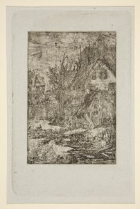 Antre de Village (Sazdan Kulübeler) by Rodolphe Bresdin
