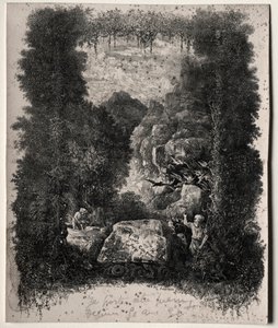Thierry-Faletans, 1868 tarafından Masallar ve Masallar için İlk Frontispiece. by Rodolphe Bresdin