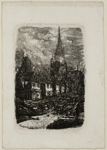 Sivri Çan Kulesi ile Balıkçı Limanı by Rodolphe Bresdin