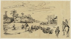 Atlılar ve Balıkçılar by Rodolphe Bresdin