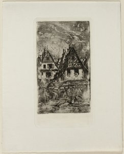 Güneşlikli Pazar Yeri by Rodolphe Bresdin